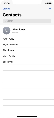 Press the new contact icon.