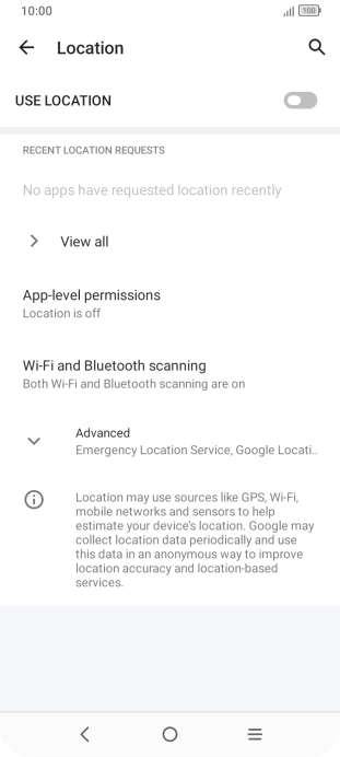 Press the indicator next to 