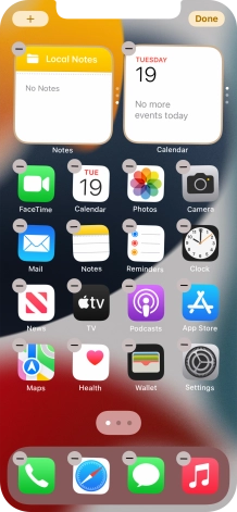 Press the home screen icon.