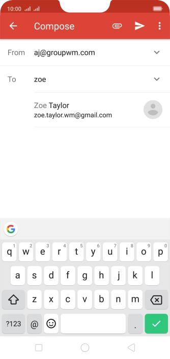 Press the required contact.