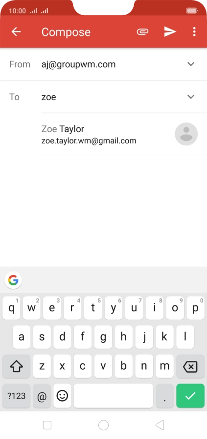 Press the required contact.