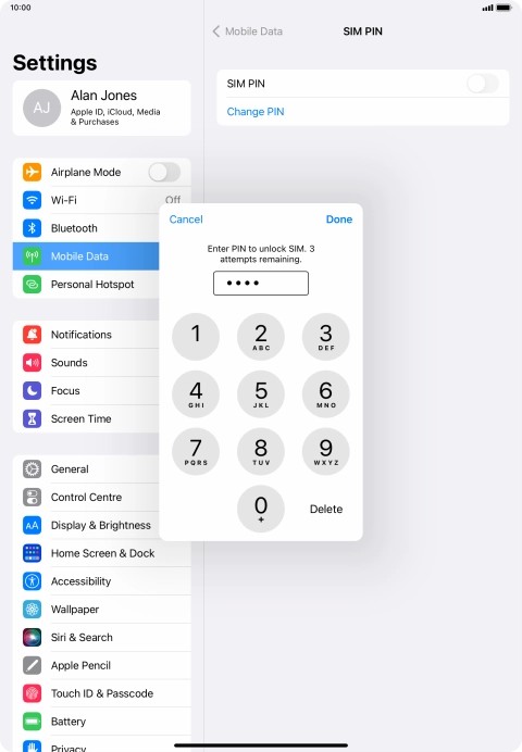 Key in your PIN and press Done.