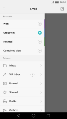 Press the required email account.