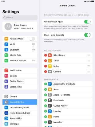 Press the indicator next to 