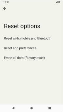 Press Reset wi-fi, mobile and Bluetooth.