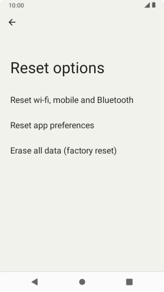 Press Reset wi-fi, mobile and Bluetooth.