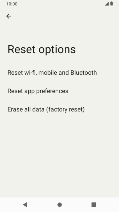 Press Reset wi-fi, mobile and Bluetooth.