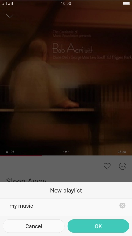 Key in a name for the playlist and press OK.