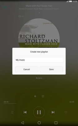 Key in a name for the playlist and press Save.