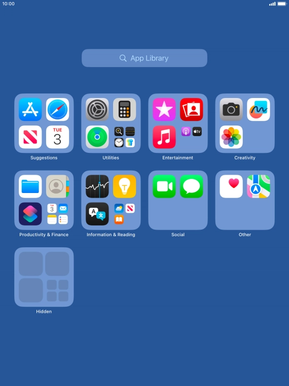 Press the required app.