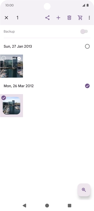 Press the required pictures or videos.