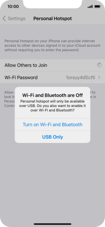 If Wi-Fi is turned off, press Turn on Wi-Fi and Bluetooth.
