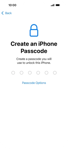Press Passcode Options.