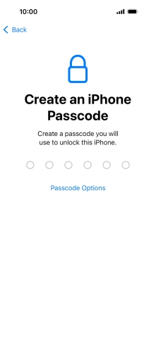 Press Passcode Options.