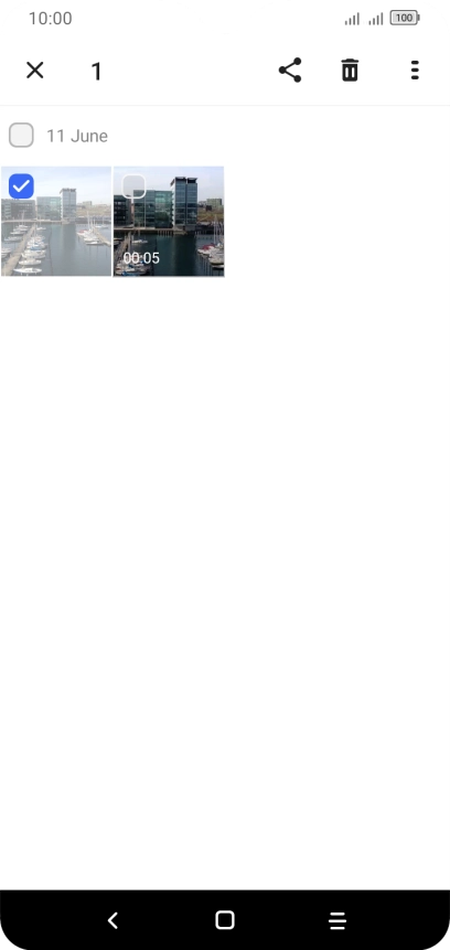 Press the menu icon.