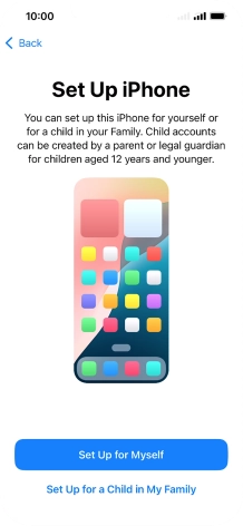 Press Set Up for Myself.