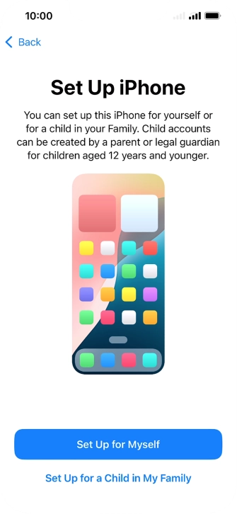 Press Set Up for Myself.