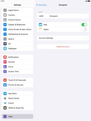 Press Account Settings.