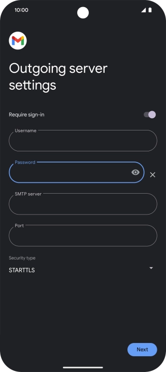 Press the field below 