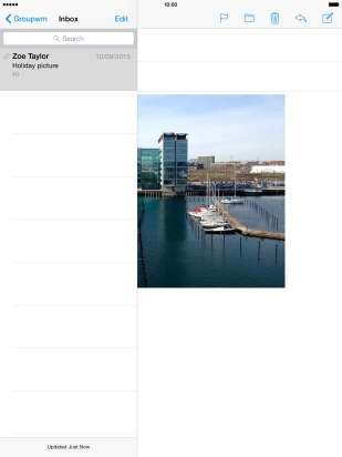 Press the new email message icon.