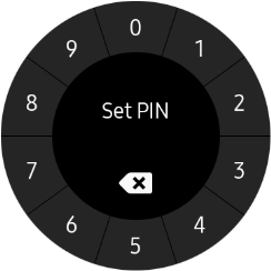 Key in the required PIN and follow the instructions on the screen to create a PIN as lock code.