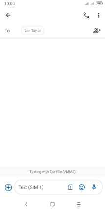 Press the text input field and write the text for your picture message.