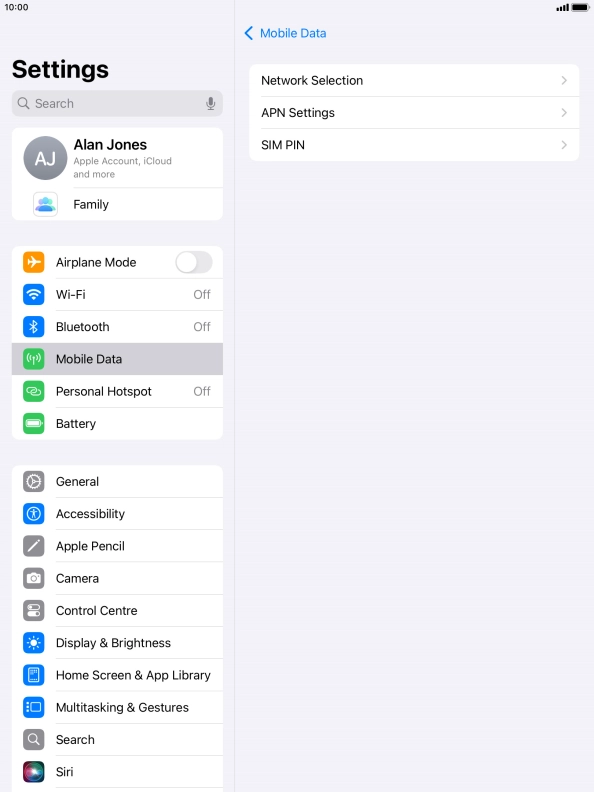 Press Network Selection.