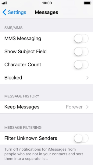 Press the indicator next to 