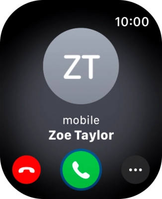 Press the Digital Crown when you get a call.