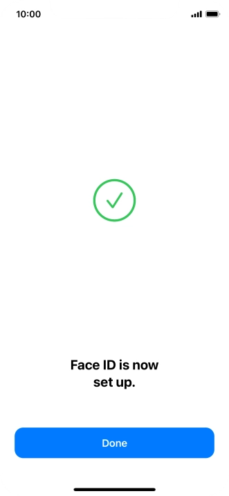 Press Done. If you haven't previously selected a phone lock code, key in a code of your own choice twice.