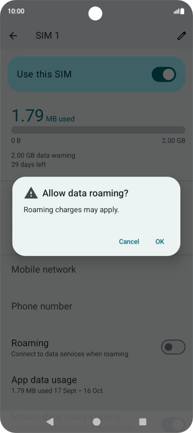 If you turn on the function, press OK.