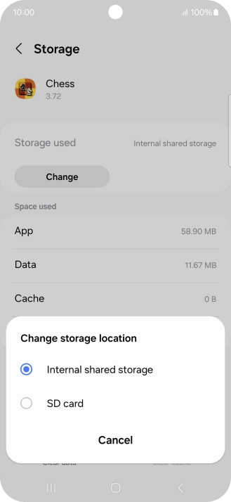 Press the name of the memory card.