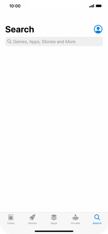 Press the search field and key in the name or subject of the required app.