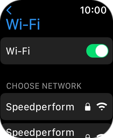 Press the required Wi-Fi network.