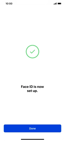 Press Done. If you haven't previously selected a phone lock code, key in a code of your own choice twice.