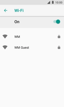 Press the required Wi-Fi network.