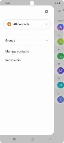 Press Manage contacts.