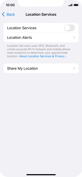 Press the indicator next to 