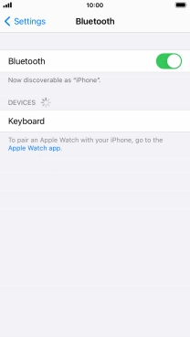 Press the required Bluetooth device and follow the instructions on the screen to pair the device with your phone.