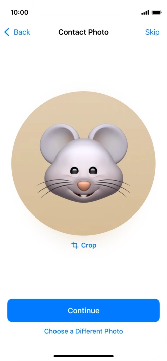 Follow the instructions on the screen to customise the selected picture and press Continue.