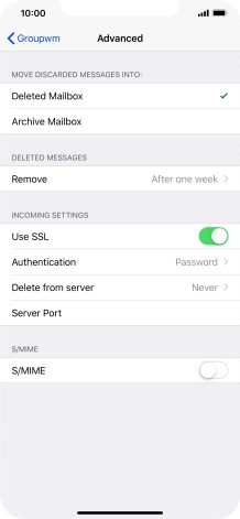 Press the indicator next to 
