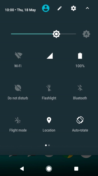 Press the settings icon.