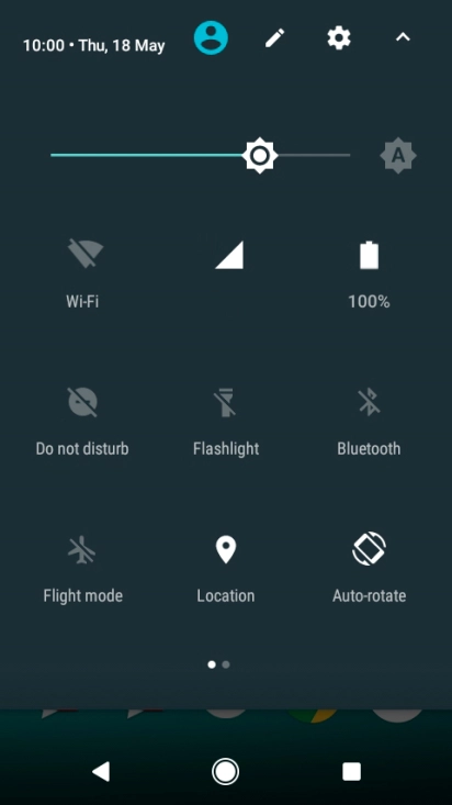 Press the settings icon.