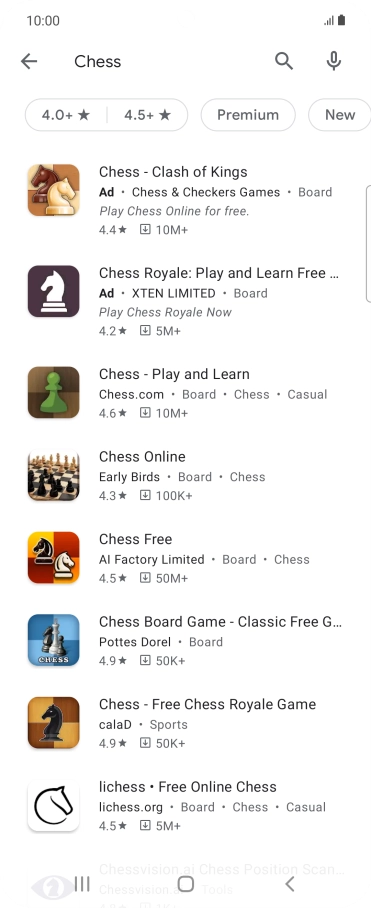 Press the required app.