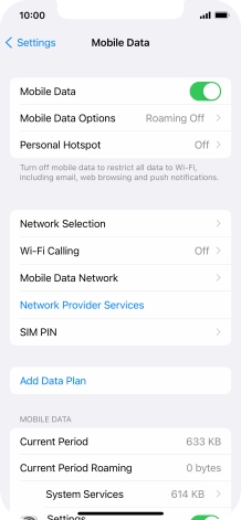 The total data usage is displayed next to Current Period.
