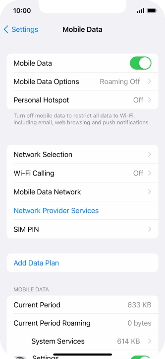 The total data usage is displayed next to Current Period.