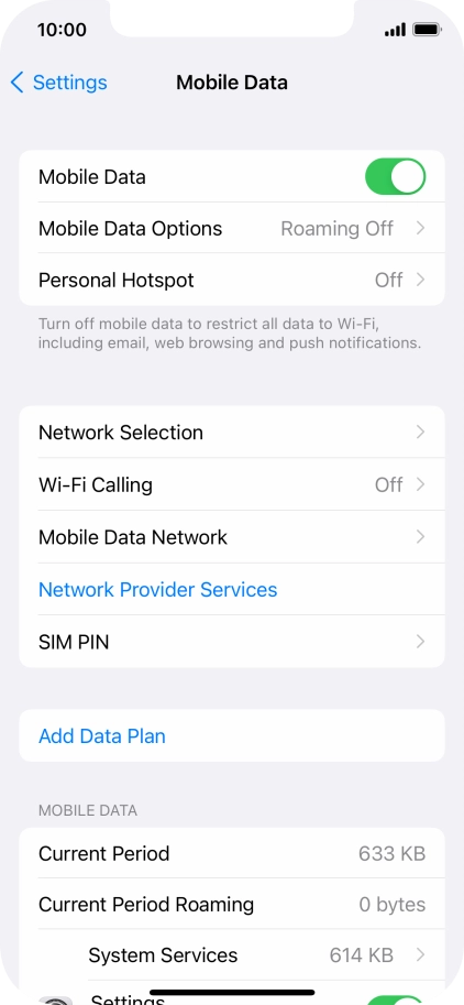 The total data usage is displayed next to Current Period.