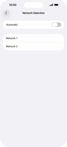 If you turn off the function, press the required network.