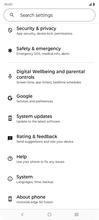 Press System updates.