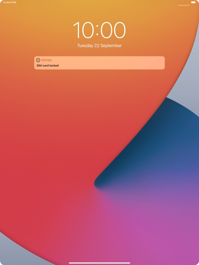 Slide your finger upwards starting from the bottom of the screen.